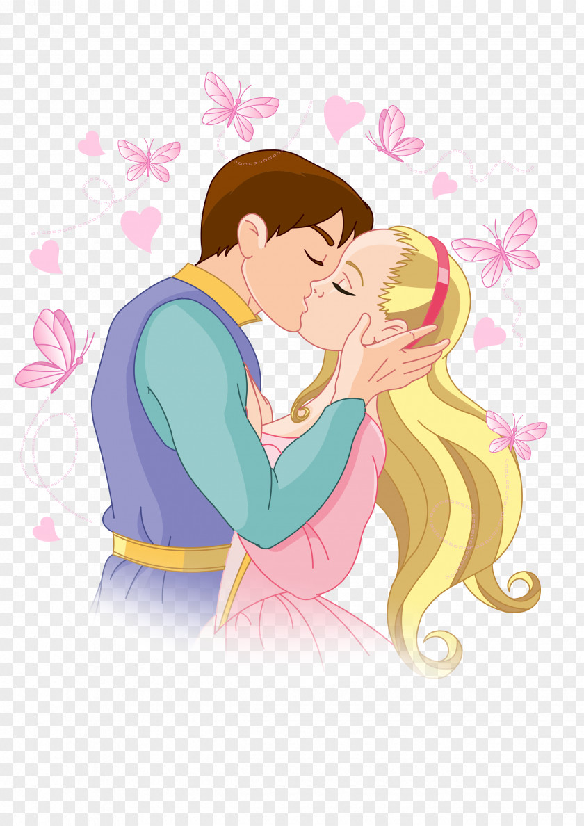 Sweet Kiss Cartoon Clip Art PNG