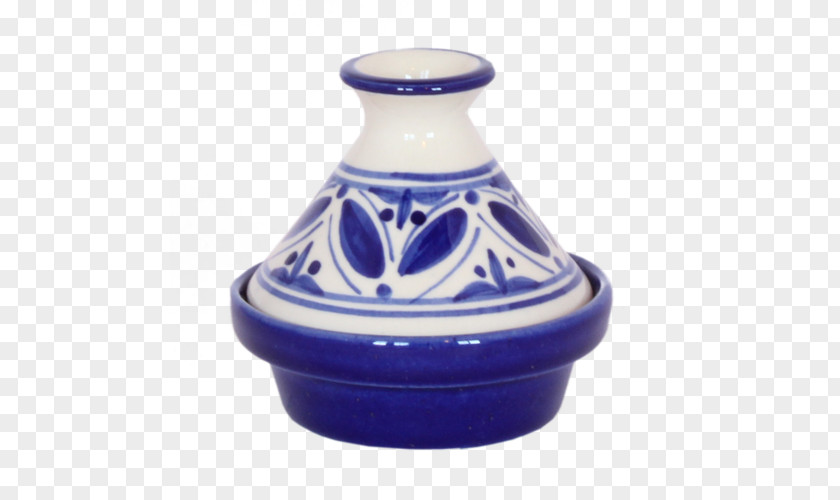 Hand Painted Icon Ceramic Cobalt Blue Pottery Lid Product PNG