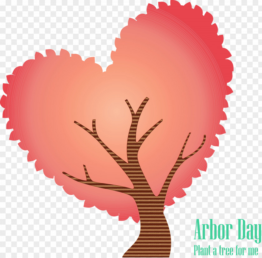 Heart Pink Love Tree Plant PNG