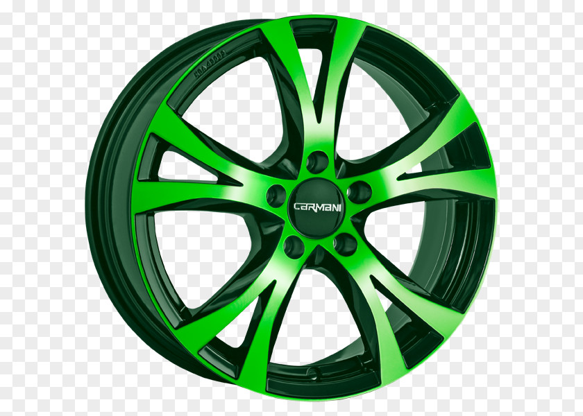 Neon Green Autofelge ET Bolt Circle Alloy Wheel Gold PNG