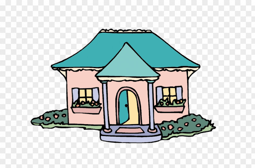 Vector Houses Cartoon Illustration PNG