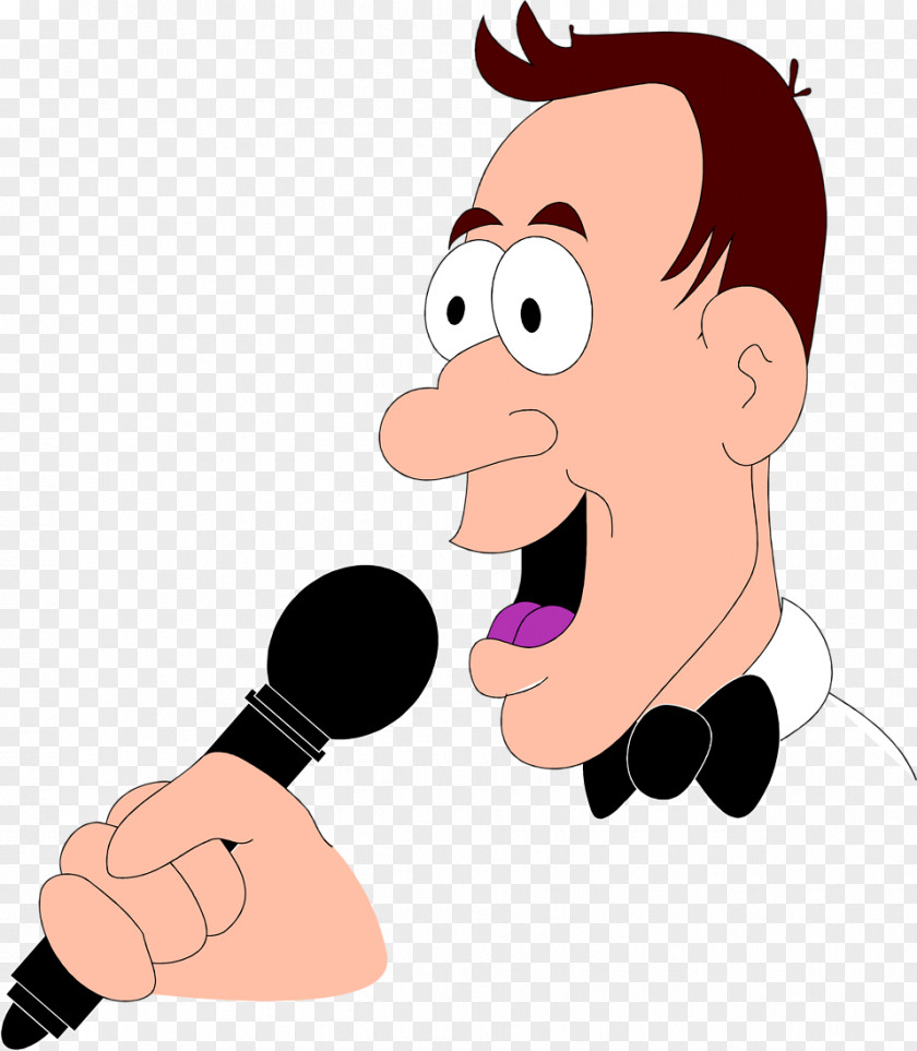 Cartoon Microphone Announcer Sports Commentator Download Clip Art PNG