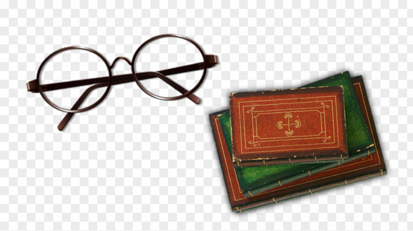 Classical Books Glasses Circle PNG