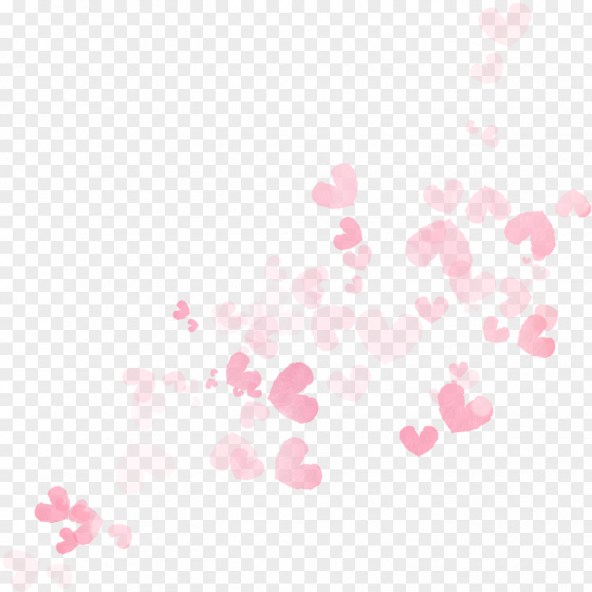 Floating Pink Hearts Wallpaper PNG