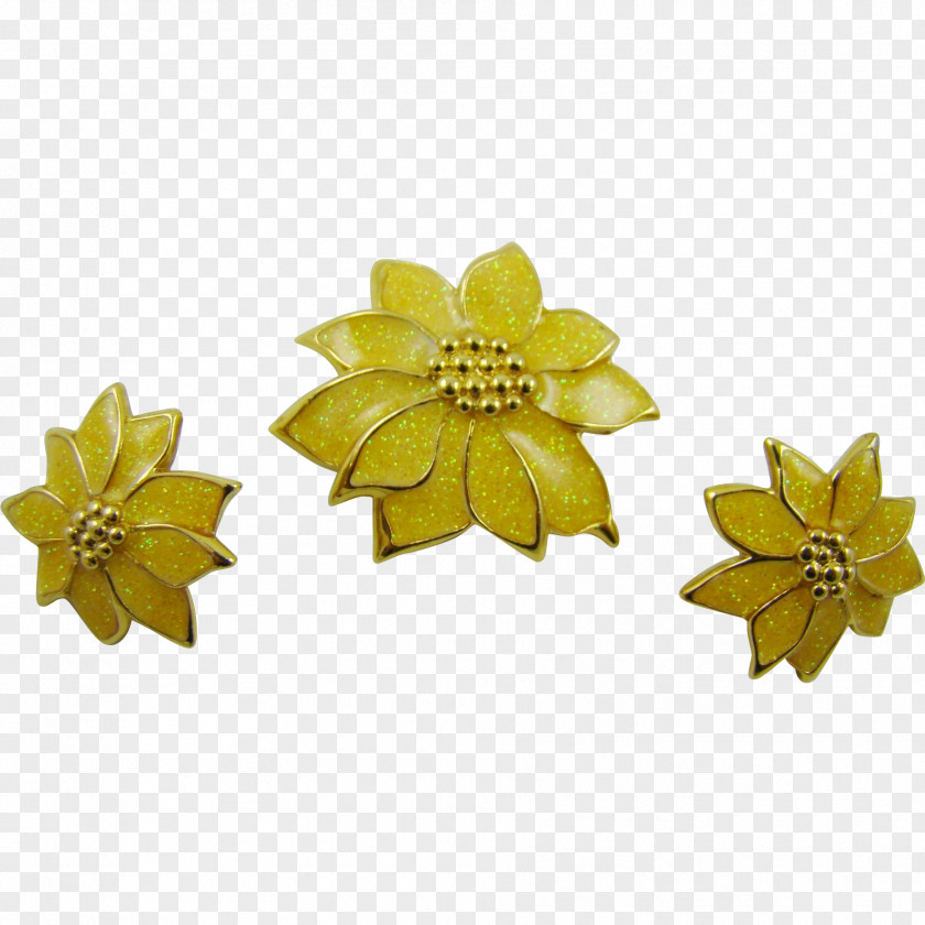 Glitter Gold Flower Petal Body Jewellery PNG