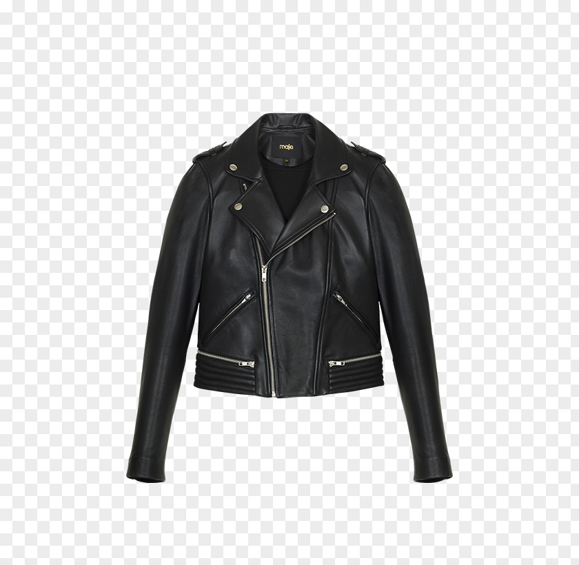 Jacket Leather Flight Zipper PNG
