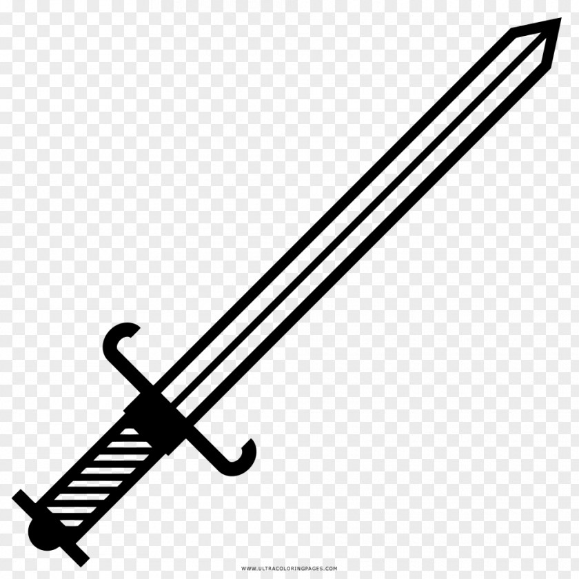 Sword Drawing Black And White Orcrist PNG