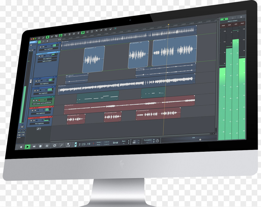 Imac N-Track Studio Multitrack Recording Digital Audio Workstation Computer Software PNG