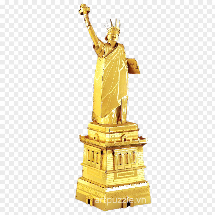 Liberty Statue Metal Gold Of Silver Material PNG
