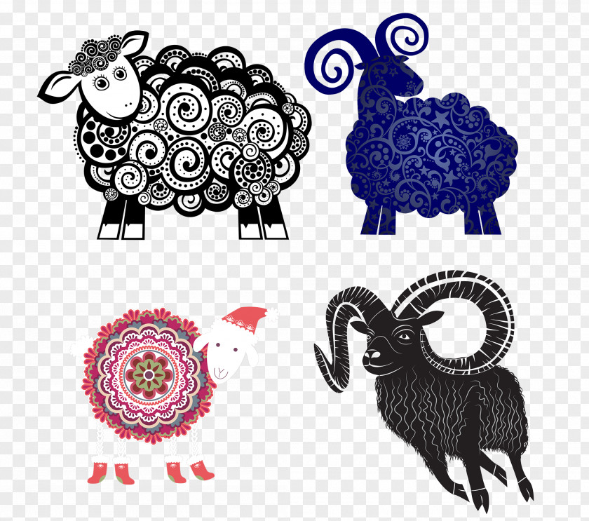 Sheep Chinese New Year Goat Calendar Rooster PNG