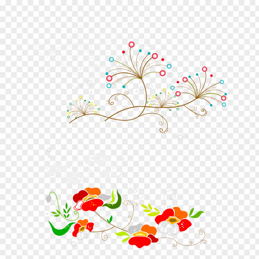 Two Beautiful Floral Pattern Download PNG