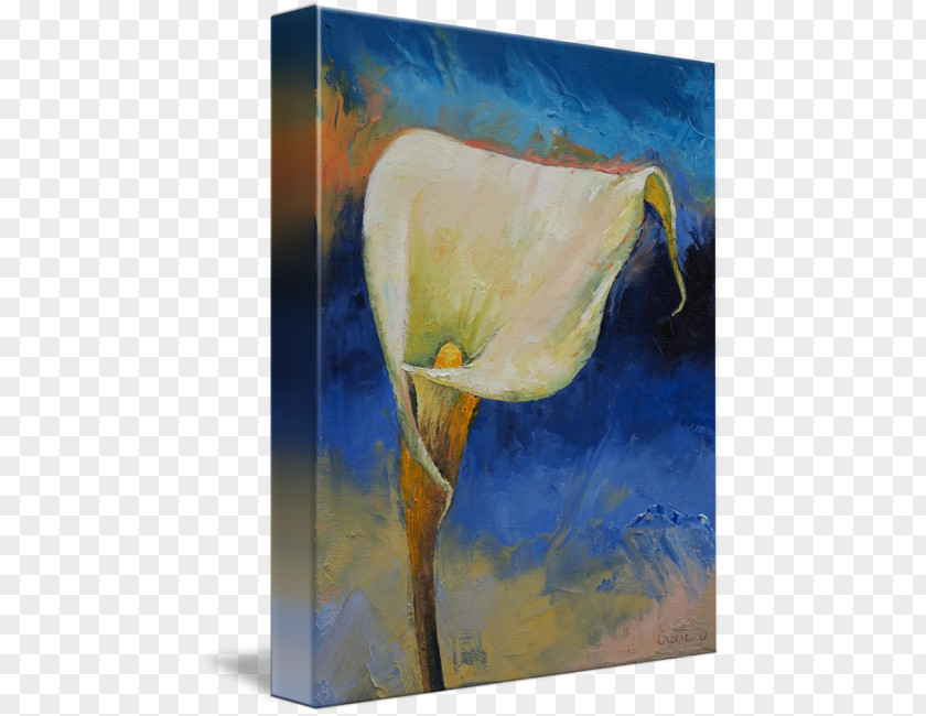 Callalily Watercolor Painting Art Canvas Gallery Wrap PNG