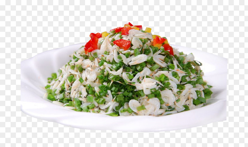 Chives Shrimps Salad Vegetarian Cuisine Asian Vegetable PNG