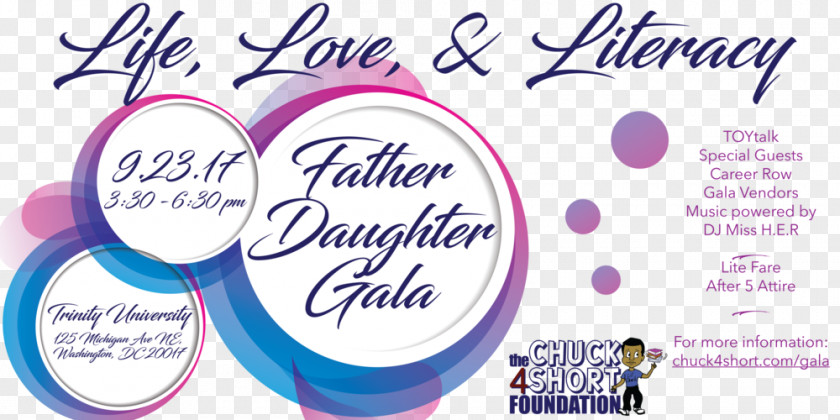 Father Daughter Gala Literacy Trinity University Calligraphy Love Font PNG