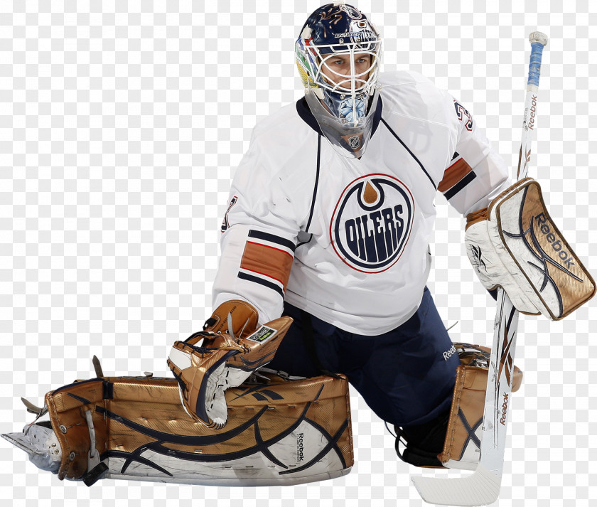 Goaltender Mask Edmonton Oilers Ice Hockey Protective Gear In Sports PNG