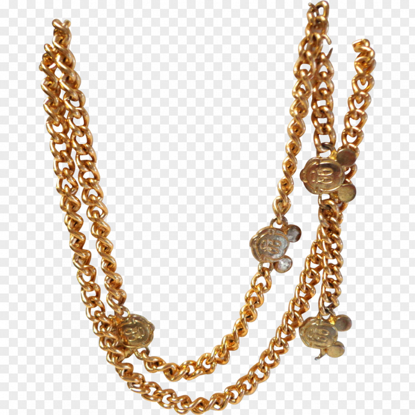 Gold Chain Mickey Mouse Jewellery Necklace PNG