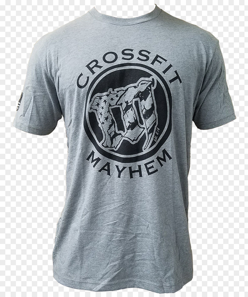 Grey Circle T-shirt CrossFit Mayhem Scoop Neck PNG