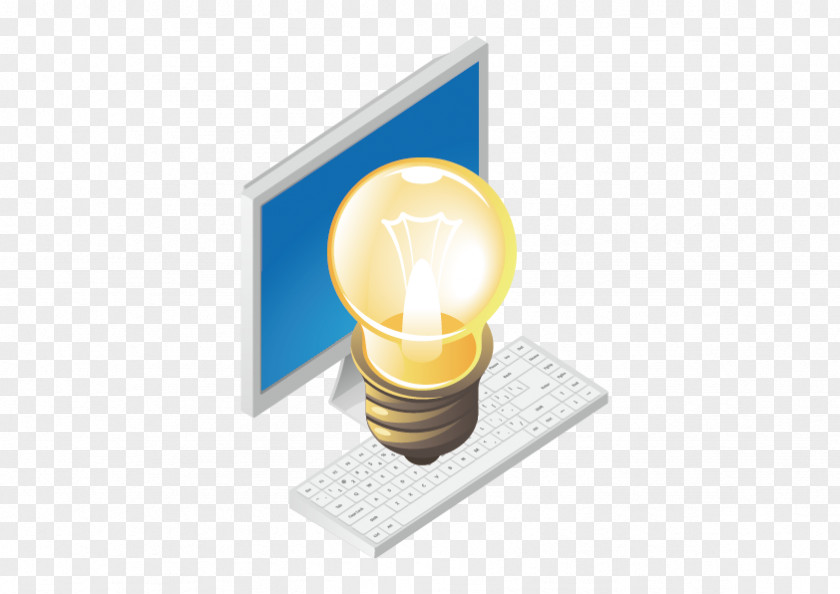 Vector Bulb Keyboard Computer Mouse Icon PNG