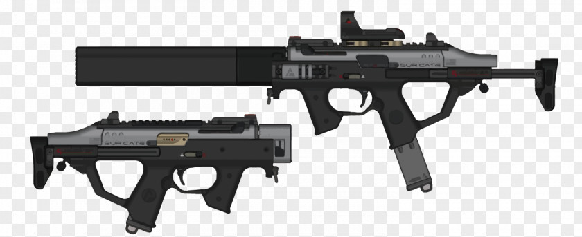 Vector Military Weapon Meerkat Submachine Gun Firearm Art PNG