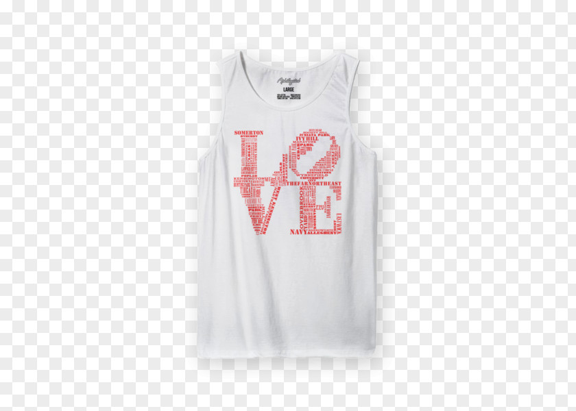 White Tank Top Long-sleeved T-shirt LOVE Park Sleeveless Shirt PNG