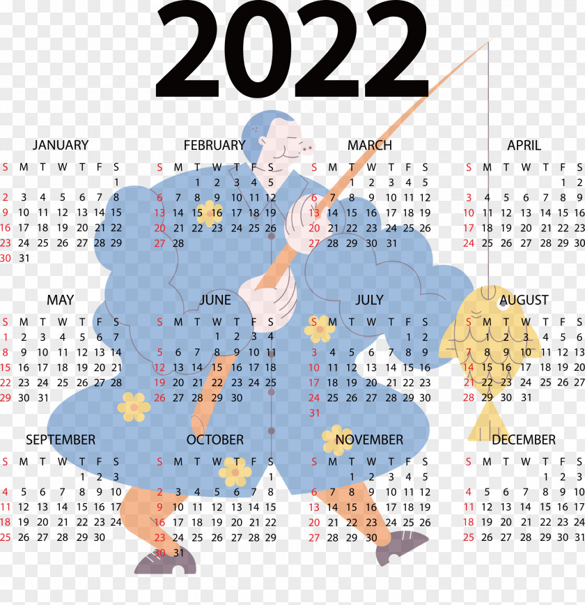 2022 Calendar Year 2022 Calendar Printable Year 2022 Calendar PNG