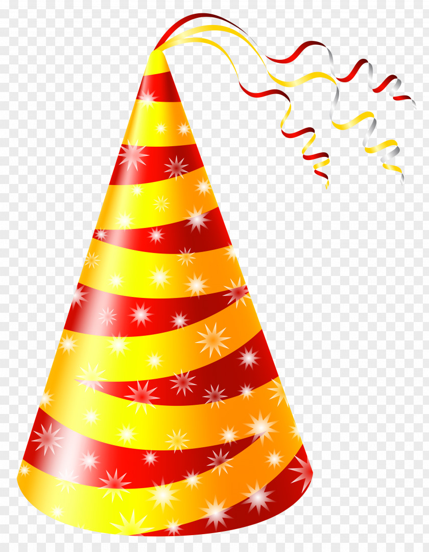 Yellow And Red Party Hat Clipart Image Birthday Clip Art PNG