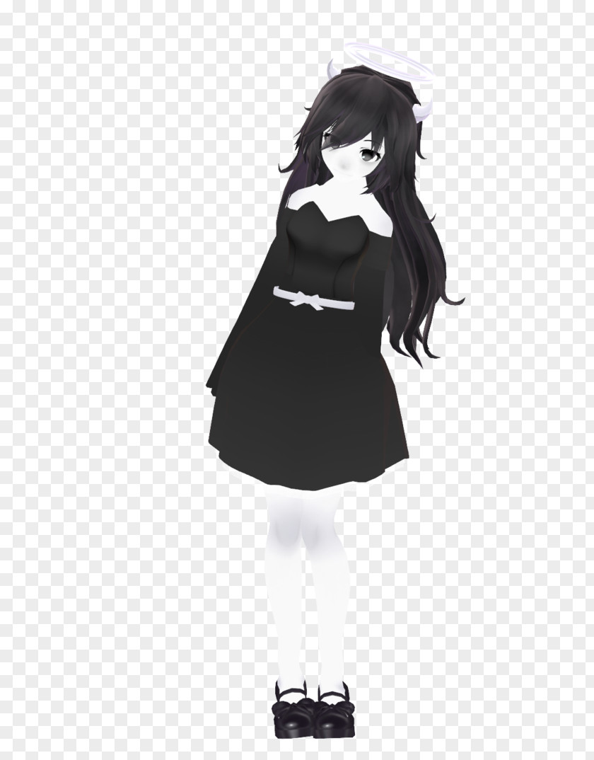 Alice Dress Black Hair Cartoon Character PNG