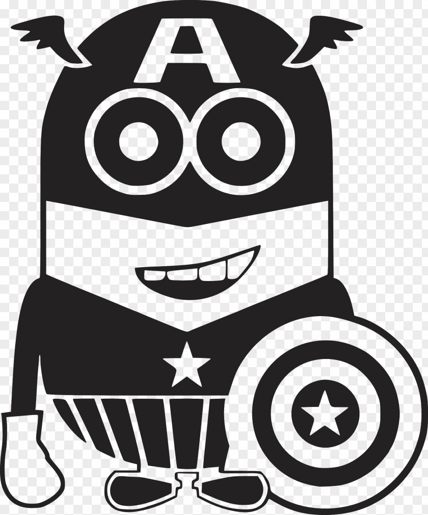Captain America Decal Minions Image Sticker PNG