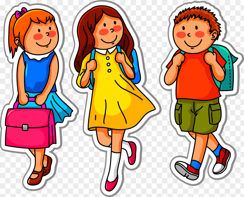 Children Go To School Endorsement Package Child Clip Art PNG
