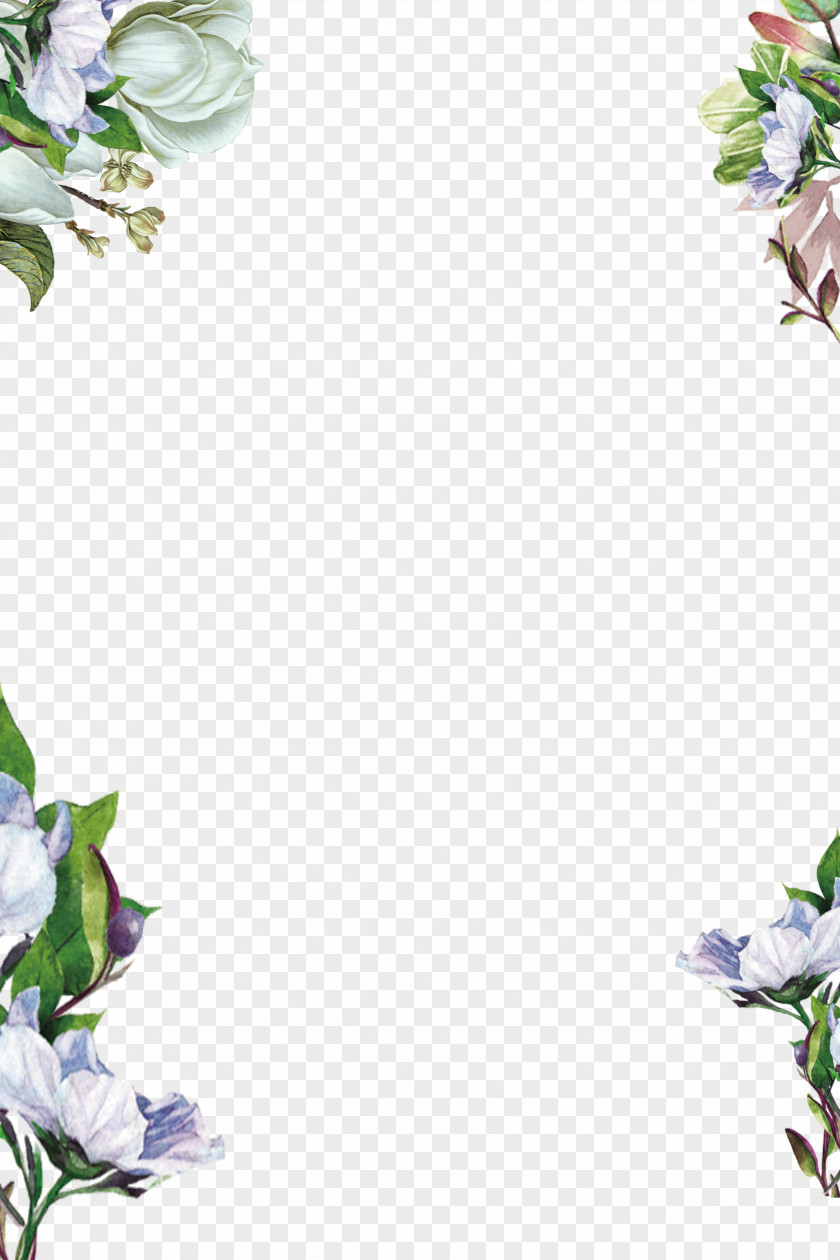 Hand Painted Flowers Background Flower PNG