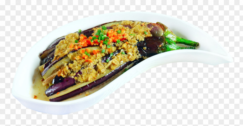 Secret Sauce Steamed Eggplant Eating Garlic Dish Food PNG