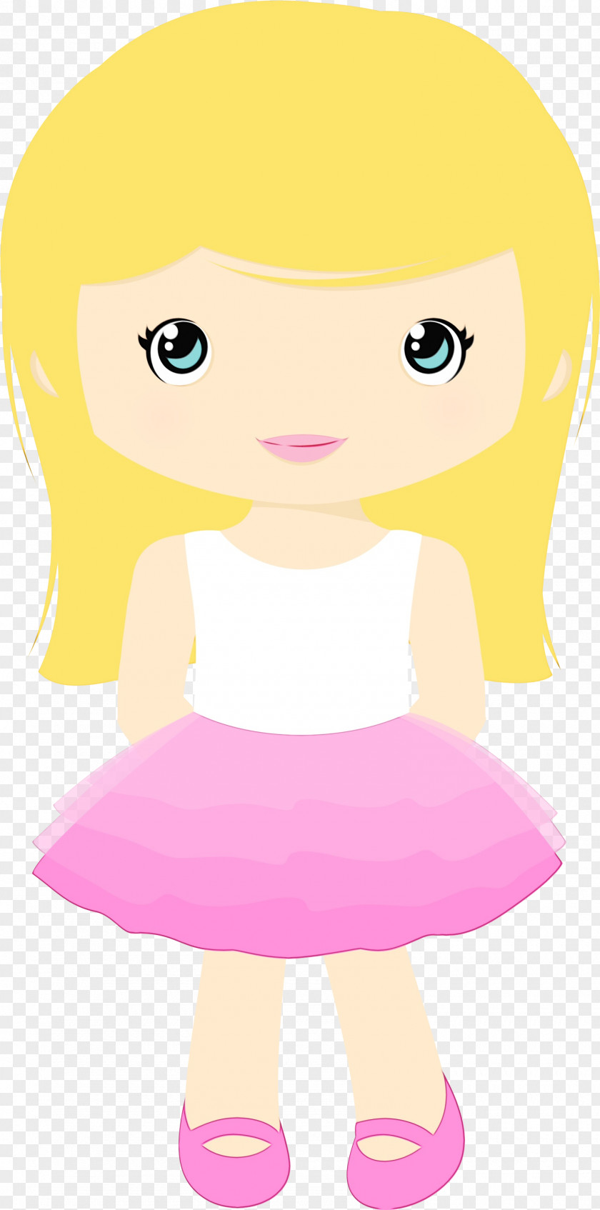 Style Pink Girl Cartoon PNG