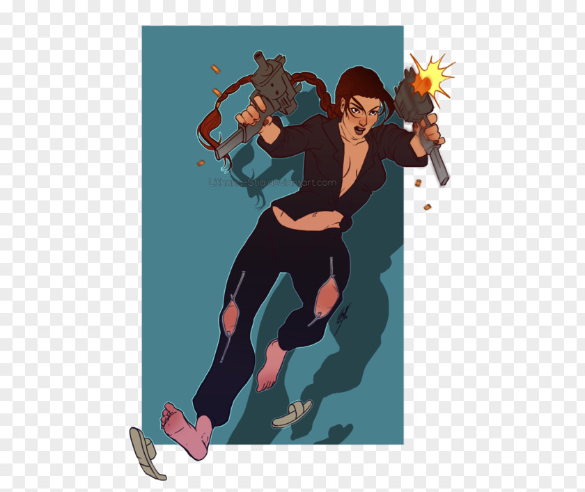 Lara Croft Art Character Sketch PNG