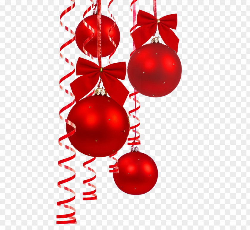 Red Christmas Decorations Ball Decoration Tree Wallpaper PNG