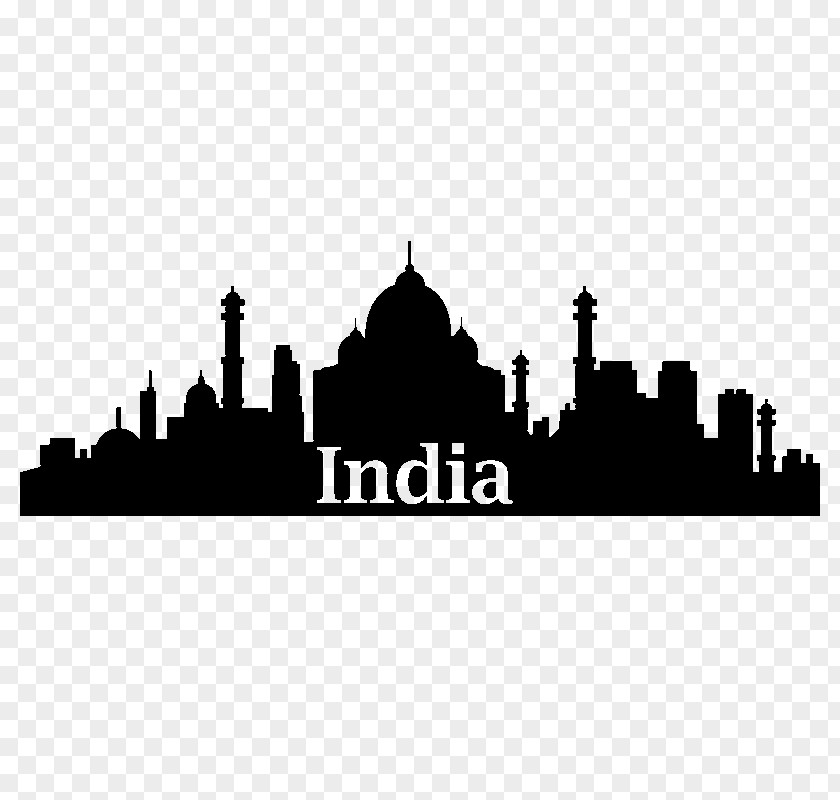 Silhouette Delhi Skyline PNG