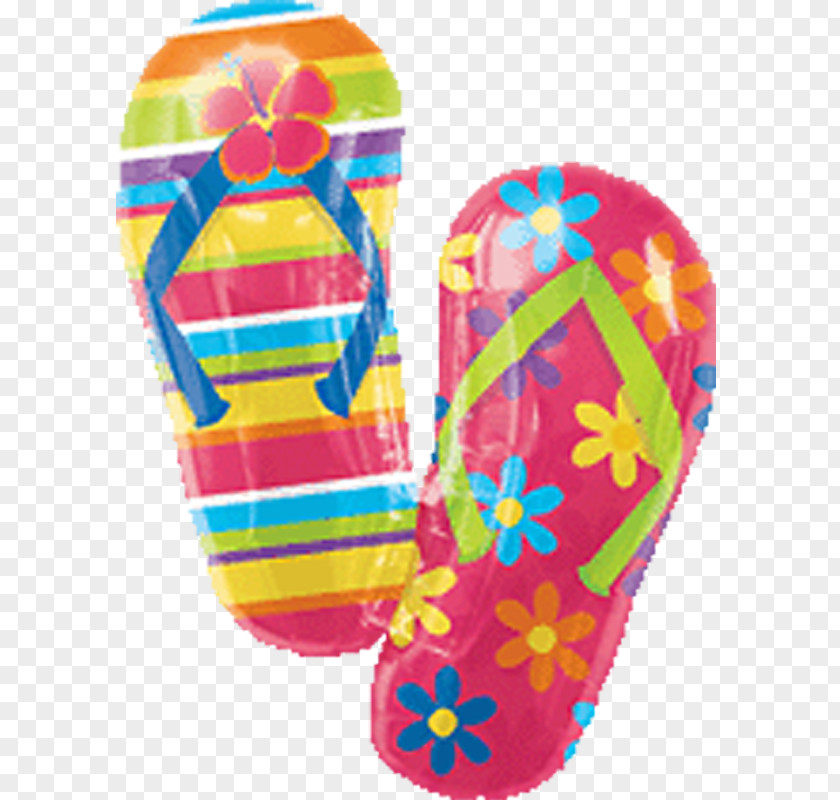 Summer Slippers Mylar Balloon BoPET Party Flip-flops PNG