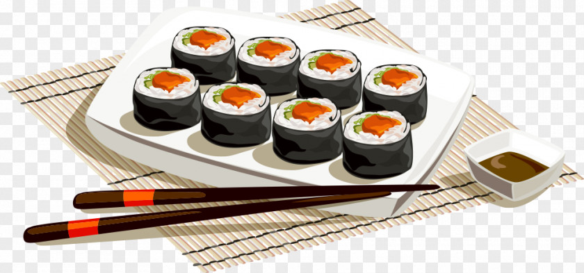 Vector Sushi Japanese Cuisine Fish Slice PNG