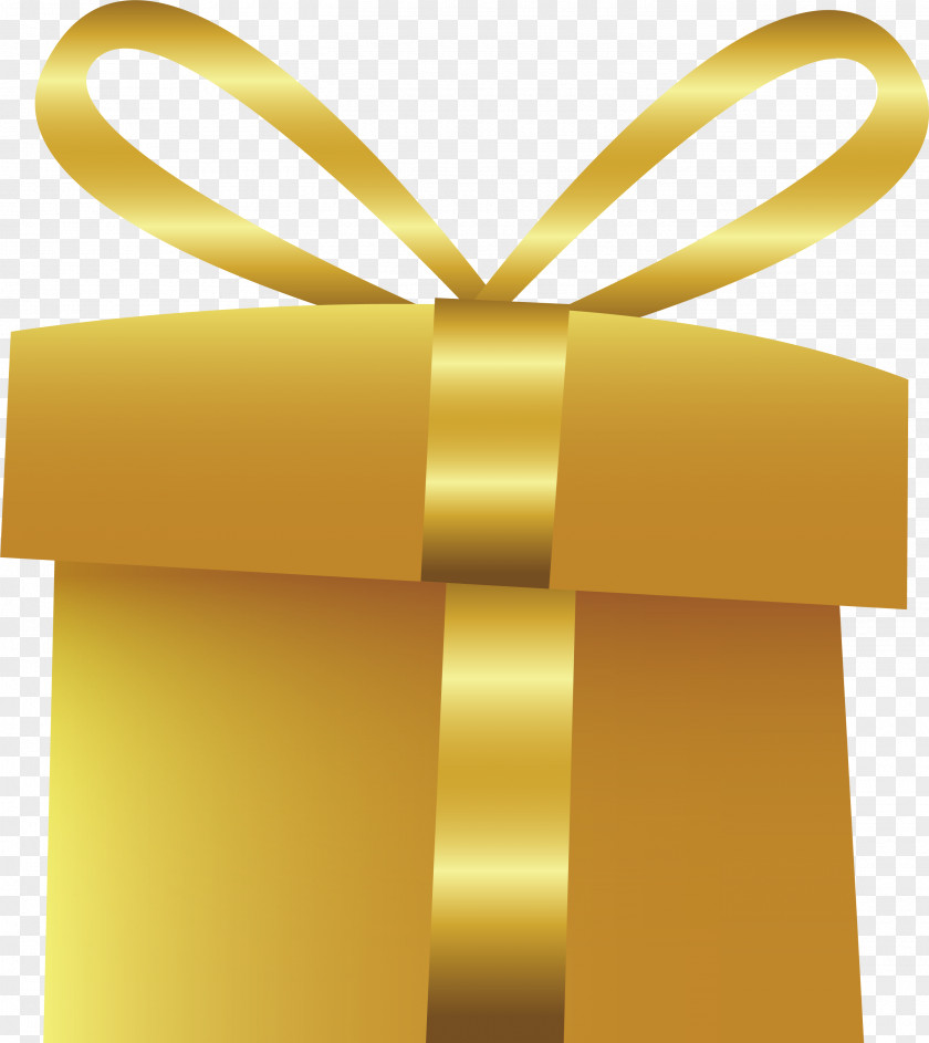 Golden Gift Box Paper Download PNG