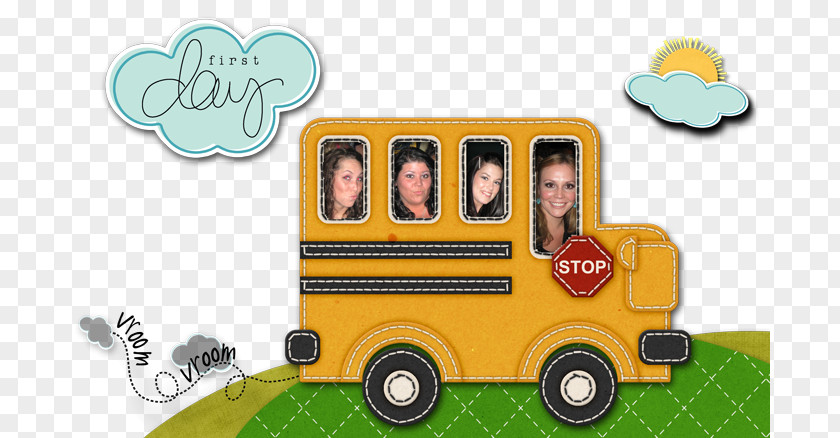 Bus School Cartoon Toy PNG
