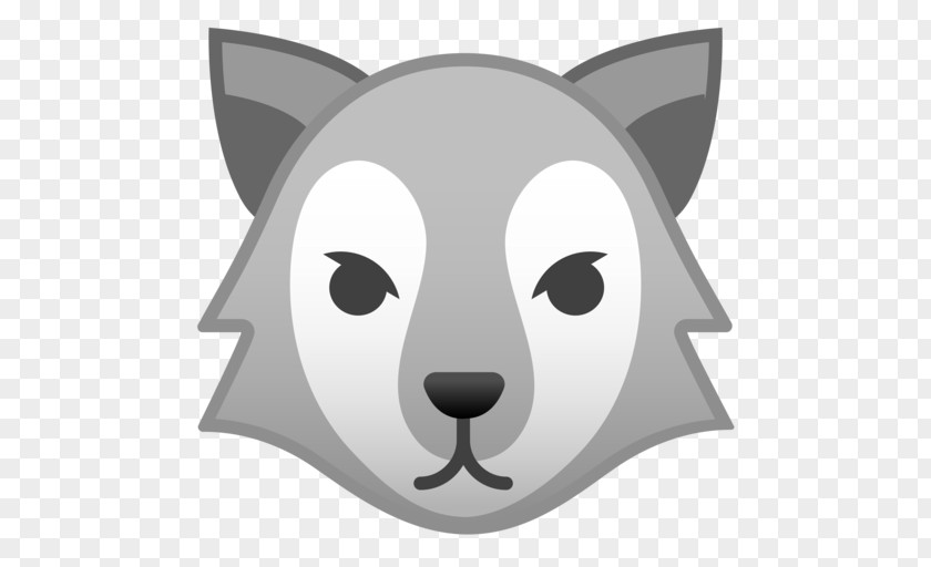 Emoji Apple Color Whiskers Gray Wolf Emojipedia PNG