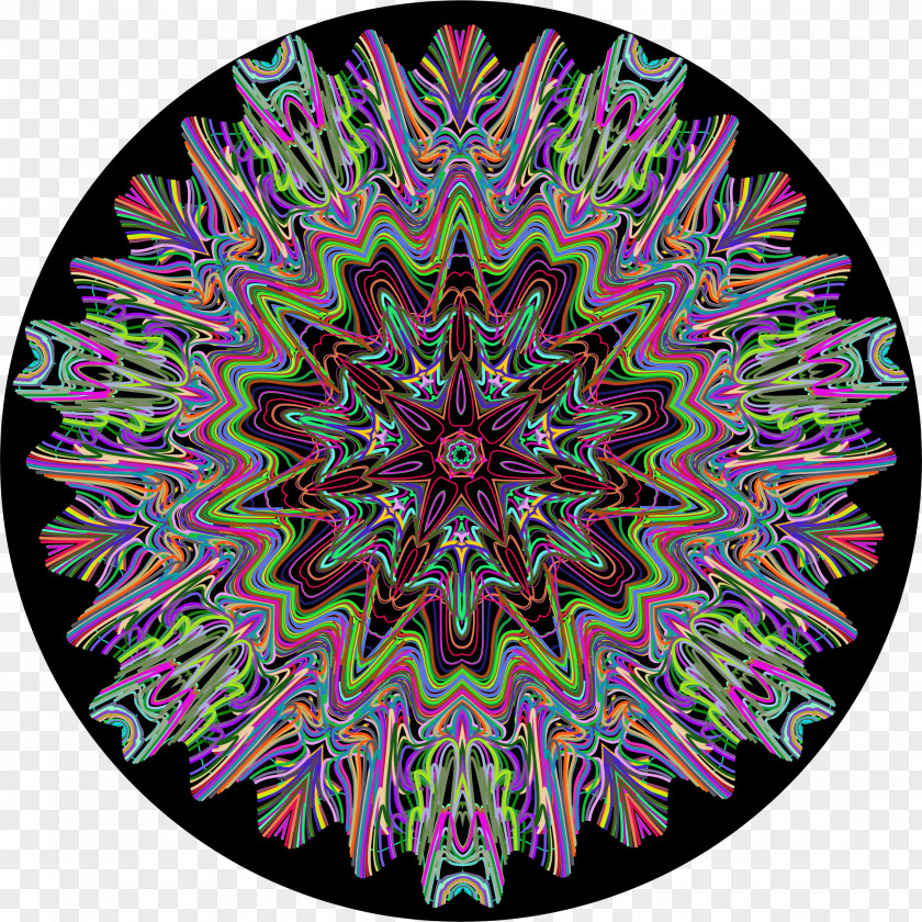Mandala Contour Line Art Kaleidoscope Clip PNG