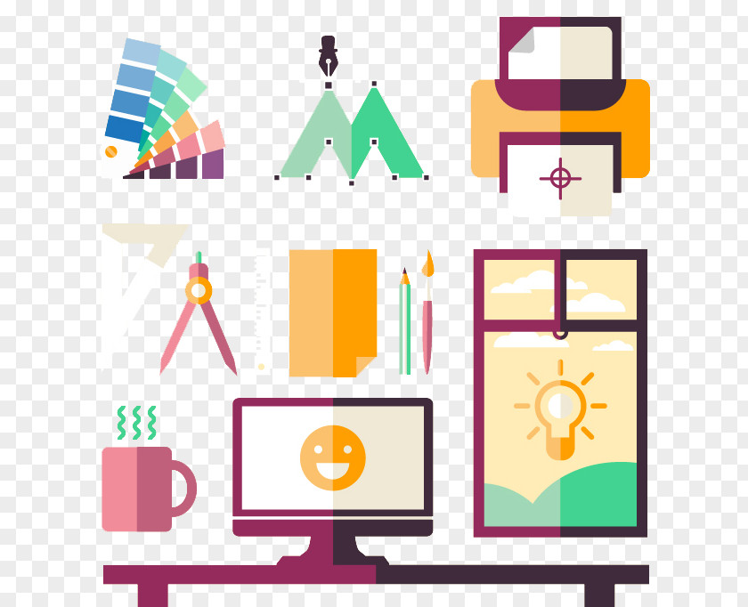11 Models Of Color Design Vector Material Tools Graphic Printing PNG