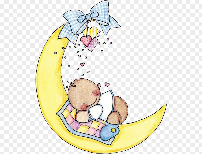 Children Painted On The Moon Infant Sleep Child Clip Art PNG
