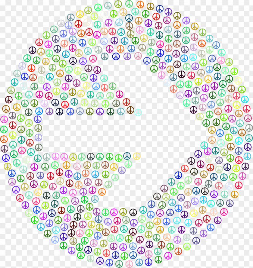 Peace Sign Ornament Pattern PNG