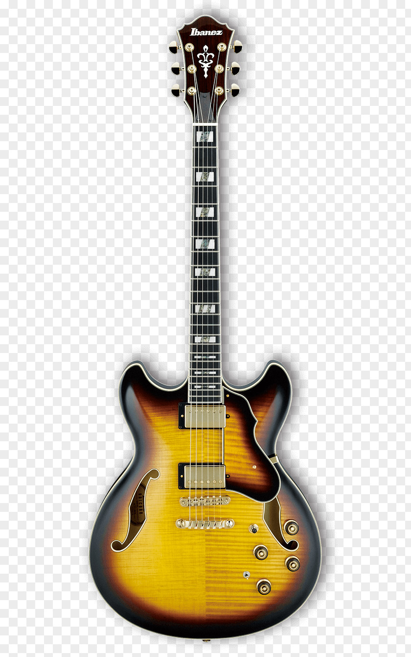 Yellow Acoustic Guitar Backpack Ibanez Artcore Vintage ASV10A Electric Sunburst Semi-acoustic PNG