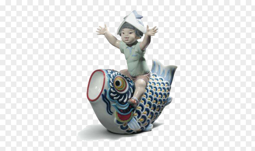 Carp Flag Sculpture Lladrxf3 Porcelain Childrens Day Figurine Gosekku PNG