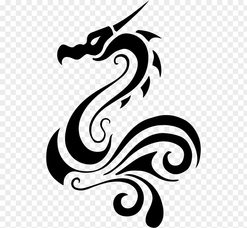 Dragon Tattoo Chinese Mehndi Clip Art PNG