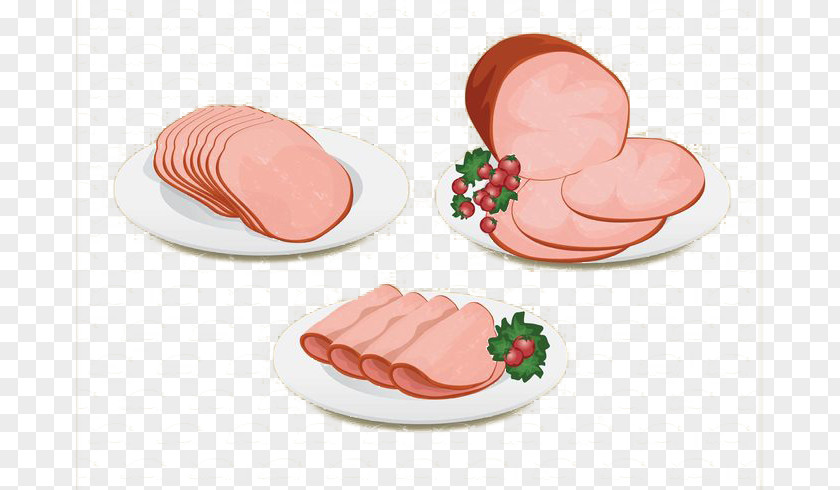 Meat Ham Vector Sausage Breakfast Bacon PNG