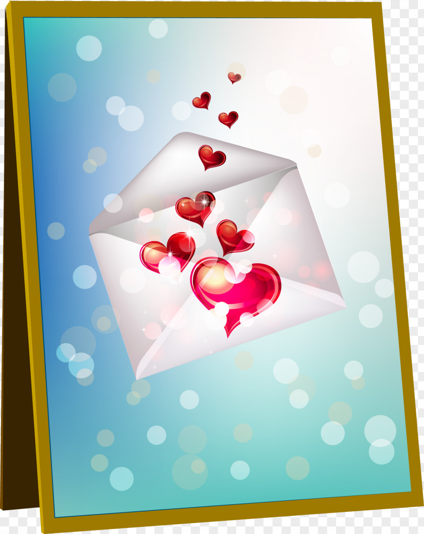 Vector Mirror Heart Love Euclidean Valentines Day PNG