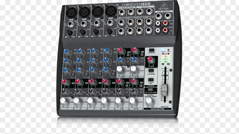 Audio Mixers Behringer Xenyx 1202FX 802 X1204USB PNG X1204USB, djing music figures clipart PNG